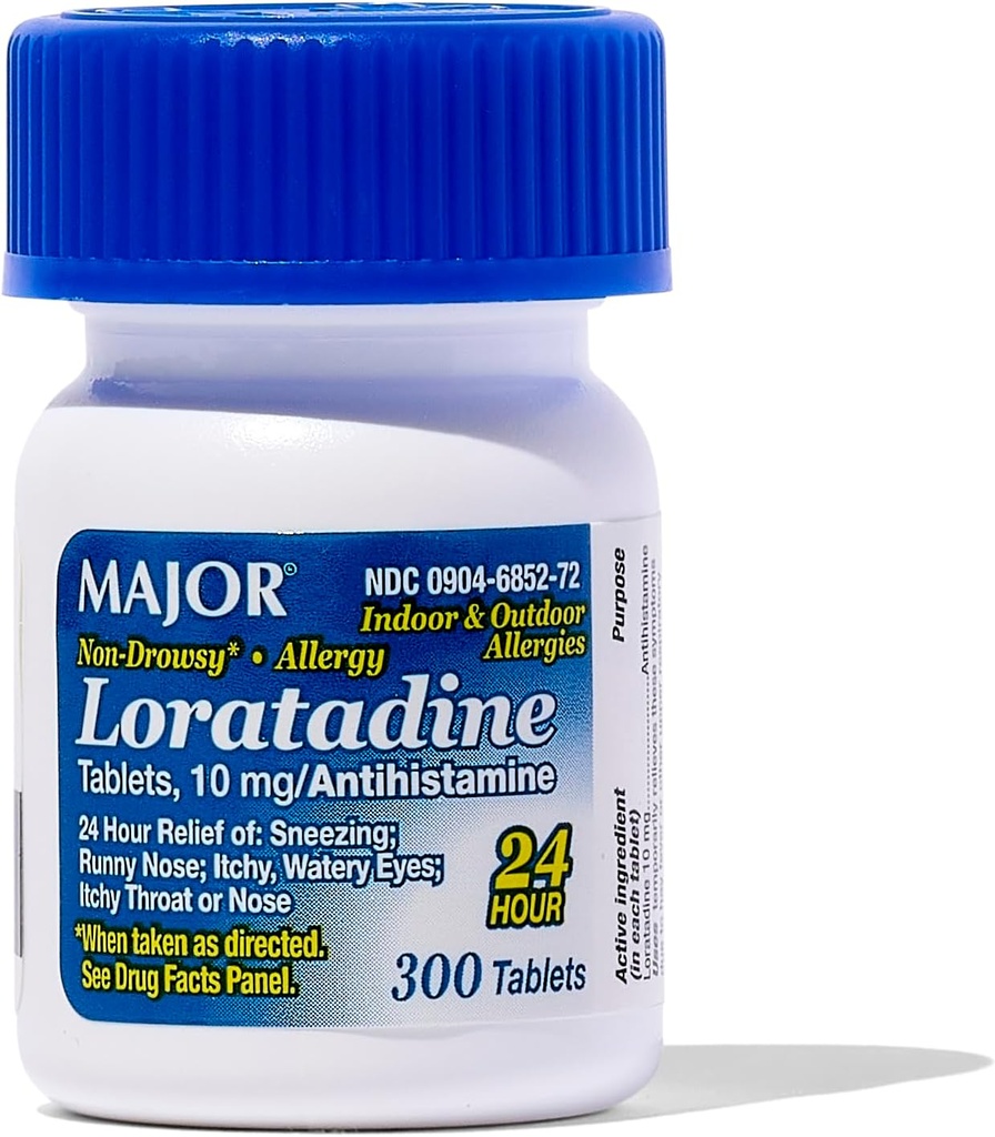 主要なアレルギーLoratadine 10のmgのタブレット-大人および子供の年齢のための非眠気のアレルギーの薬6+ - 24時間アレルギーの救助を促進して下さい-毎日のアレルギーのタブレット-Antihistamine - 300 タブレット