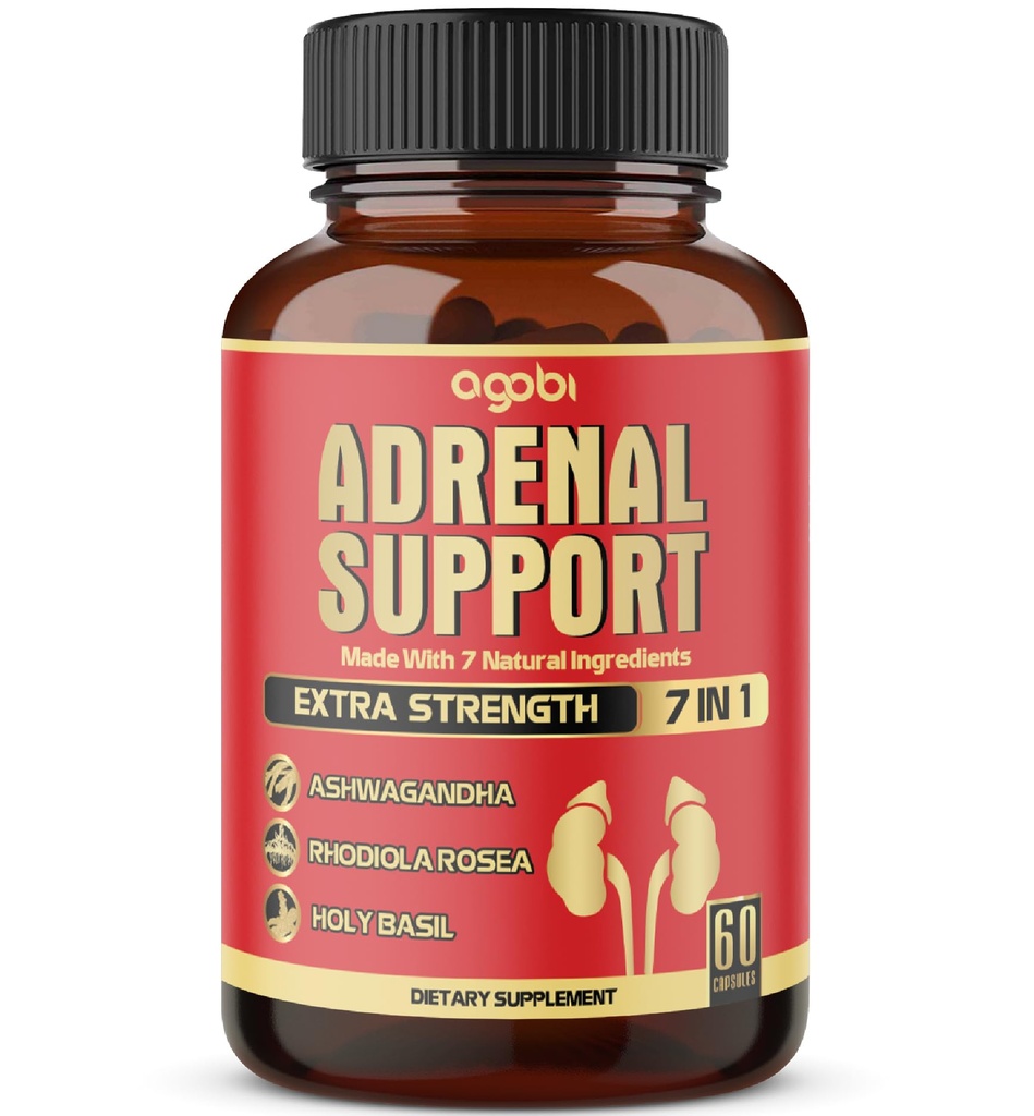 以前bi 7in1 Adrenalサポートサプリメント - 濃縮アシュワガンダ、Panax Ginseng、Rhodiola Rosea&more - 60カプセル2ヶ月ボディバランス