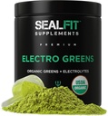 SEALFIT ElectroGreens - USDAオーガニックグリーンスーパーフード+電解質パウダー。 エネルギーと水分補給のための25 +スーパーフード。 旧海軍のシール マークの神による極度の緑ジュースそして電解質の粉のInspired