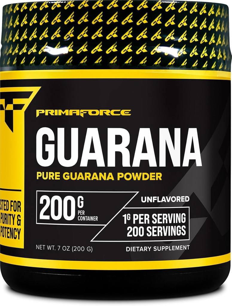 Primaforce Guarana Powder (200g) (Unflavored) - 純粋なGuarana、200のサービング