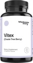 Wholesome Story Organic Vitex Chasteberry Supplement for Women | Hormone Balance, Fertility Support & Period Regulation | Vitex Berry Agnus Castus Extract | 120 Capsules | Chaste Tree Berry