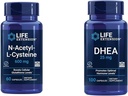 ライフエクステンションN-アセチル-L-Cysteine(NAC)、免疫、呼吸&DHEA 25mg - ホルモンバランス、免疫サポート、性的健康、骨と心血管の健康のためのサプリメント
