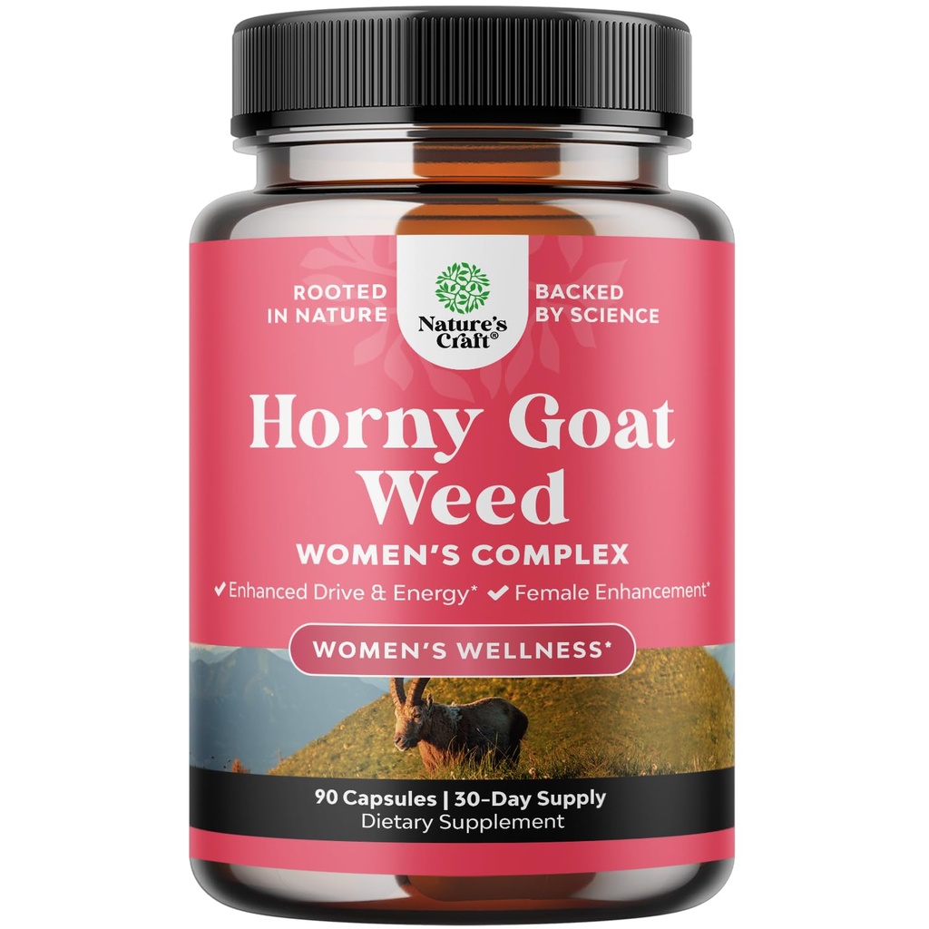 ホーニーヤギは女性のために雑草を補います - ホルモンのバランスのためのHornygoatweedの女性のコンプレックスを補います 気分のサポートと全体的な女性のウェルネス - マカルート&トリブラステルレシス女性サプリメント - 90カウント