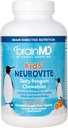 BRAINMD Dr Amen Kids' NeuroVite、オレンジ味 - 120ペンギンシェイプChewables - マルチビタミン&ミネラルサプリメント - 健康的な開発と成長を促進する - グルテンフリーグルテンフリー - 60のサービング