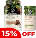 PlantFusion完全ビーガンプロテインパウダーとコラーゲンバンドル - Keto、グルテンフリー、大豆フリー、非乳製品、砂糖、非GMO