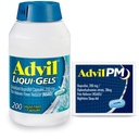 Advil Liqui-Gelsの痛みの回復力とフィーバーの減力剤、頭痛、腰痛、月経痛み、関節の痛みの軽減のためのIbuprofen 200mgの成人のための痛みの薬 - 200カプセル、Advil PM Ibuprofen - 2 Ct