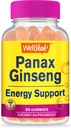 WellYeah Panax Ginseng Gummies - サービングごとのPanax Ginsengの根のエキスの96mg - 非GMO、自然な味、ビーガン、グルテンフリー、ナットフリー - 60カウント