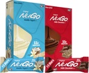 NuGoオリジナルバラエティ、バニラヨーグルト15バー&チョコレート15バー、11gプロテイン、グルテンフリー、30カウント