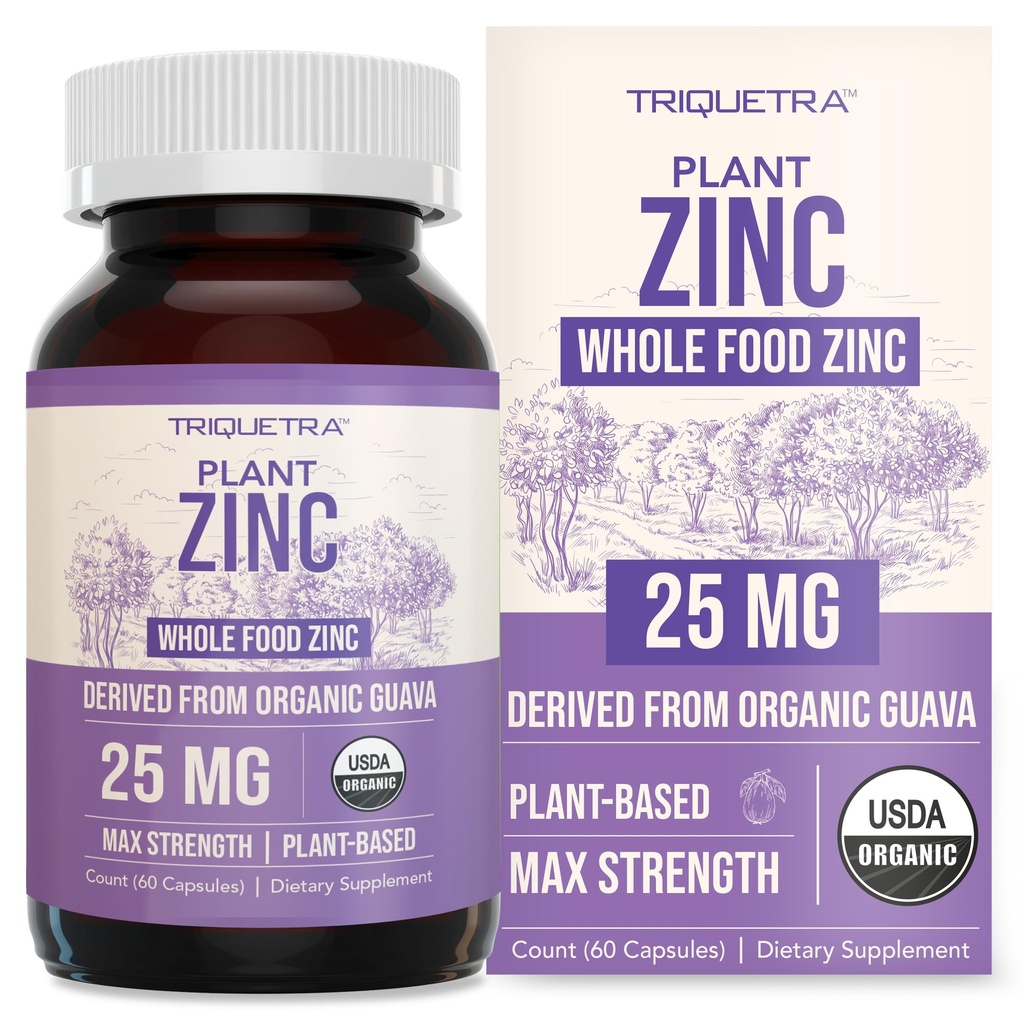 有機亜鉛 25 mg | 全食品亜鉛サプリメント | 有機果物から派生, 元素亜鉛 - 抽出水, ビーガン, GMOフリー - エッセンシャルミネラル, 酸化防止剤, 免疫サポート, 皮膚 - 60 サービング