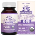 有機亜鉛 25 mg | 全食品亜鉛サプリメント | 有機果物から派生, 元素亜鉛 - 抽出水, ビーガン, GMOフリー - エッセンシャルミネラル, 酸化防止剤, 免疫サポート, 皮膚 - 60 サービング