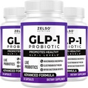 ZELSO (3パック) GLP-1 Probiotic with Akkermansia Muciniphila - GLP 1ライブプロバイオティクス、500M CFUマルチストレインプロバイオティクス+プレバイオティクス、GLP1ナチュラルプラス - 90カプセル