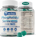 Phosphatidylserine - Nootropic Brianの補足、焦点及びエネルギー Gummies+ Bacopa Monnieri、Omega 3、Huperzine A、シニア、ゲーマー、労働者、非GMO、カフェインフリー、砂糖のためのメチルB12及びB6は2パック放します