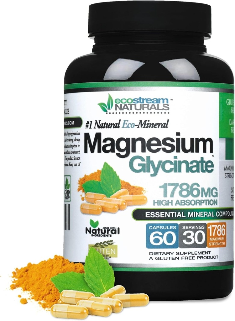 マグネシウムのGlycinate 1786mg -精油の混合物-高い吸収-グルテンフリー