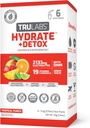 TRULABS Hydrate + Detox - トロピカルパンチ。 砂糖無料電解液水化パケット。 各サービングは、電解液の1422mg&19ビタミン&ミネラル&DHM(6ct)が含まれています