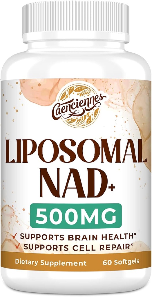 Liposomal NAD + 500 MGの補足、真のNADのプラスの補足、優秀な吸収、Cellularエネルギー、健康な老化のためのNicotinamideの肋骨より有効な、60のサービングを後押しして下さい