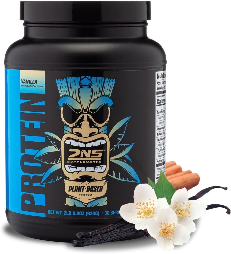 第2の自然サプリメント – 植物ベースのタンパク質, バニラ, 30 サービング, 2.2 LB – 21G ビーガンタンパク質 & 筋肉の成長をサポートするためのEAA – 砂糖は、大豆なしで追加&作りません, グルテンフリーやGMOs