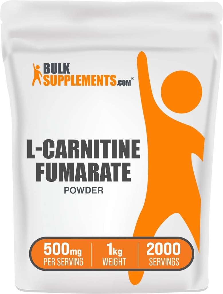 BulkSupplements.com L-カルニチンFumarateパウダー - カルニチンサプリメント、スポーツ栄養、L-カルニチン500mg - グルテンフリー、給餌あたりの500mg、グルテンフリー、1kg(2.2ポンド)(パッケージ1)