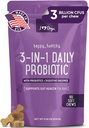 iHeartDogs 3-in-1 Probiotic for Dogs with Pumpkin 改良された消化と腸の健康 - 犬のプロバイオティクスと消化酵素、90カウント