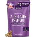 iHeartDogs 3-in-1 Probiotic for Dogs with Pumpkin 改良された消化と腸の健康 - 犬のプロバイオティクスと消化酵素、90カウント