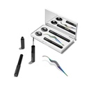 Lashifyコントロールキット - DIYアイラッシュスターターセット - Gossamerブラック10mm、12mm、ホワイトトラベルケース、プチワンドを増幅