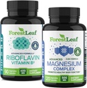 ForestLeaf Riboflavin及びマグネシウムの片頭痛の救助のためのMigraineの補足-頭痛の軽減のためのRiboflavin 400mg -最終的なマグネシウムの束-頭痛の片頭痛の軽減のカプセルのためのB2のビタミン400mg