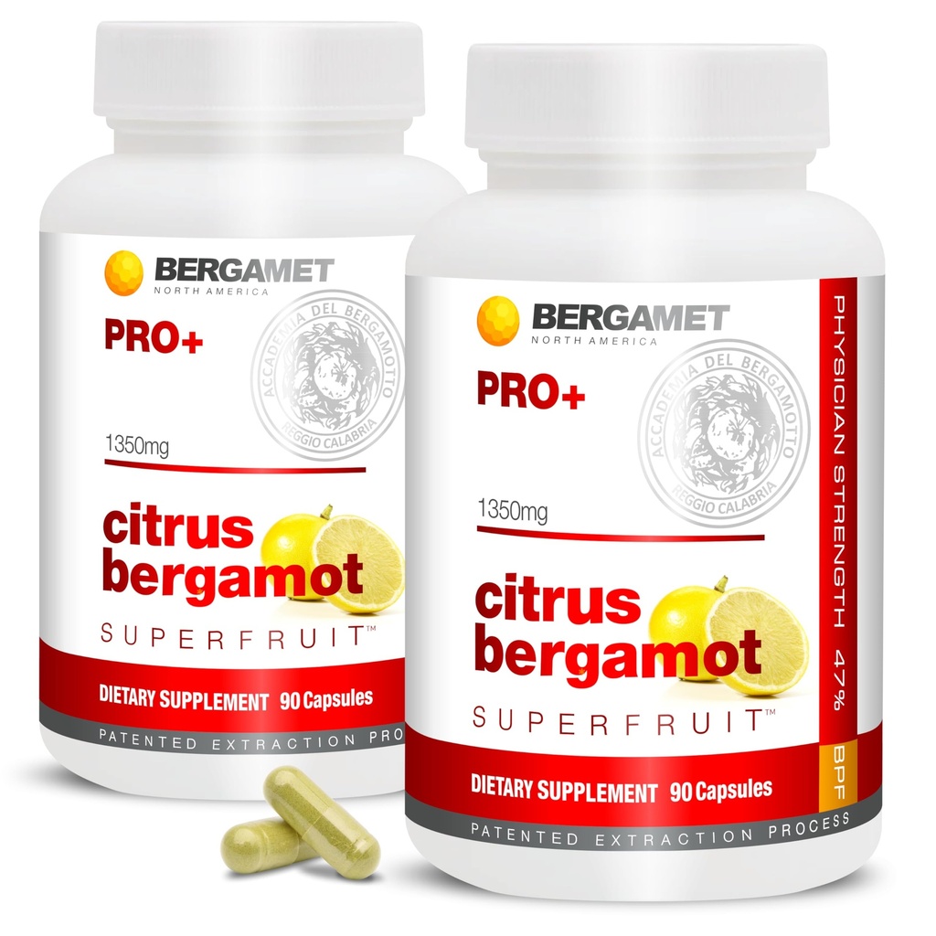 Citrus Bergamot SuperFruit PRO+ with Olive Leaf Extract - 47% BPF - 80% Polyphenols - 675mg per Serving - Worlds Strongest - 180 Caps - 2 Months - Made in the USA