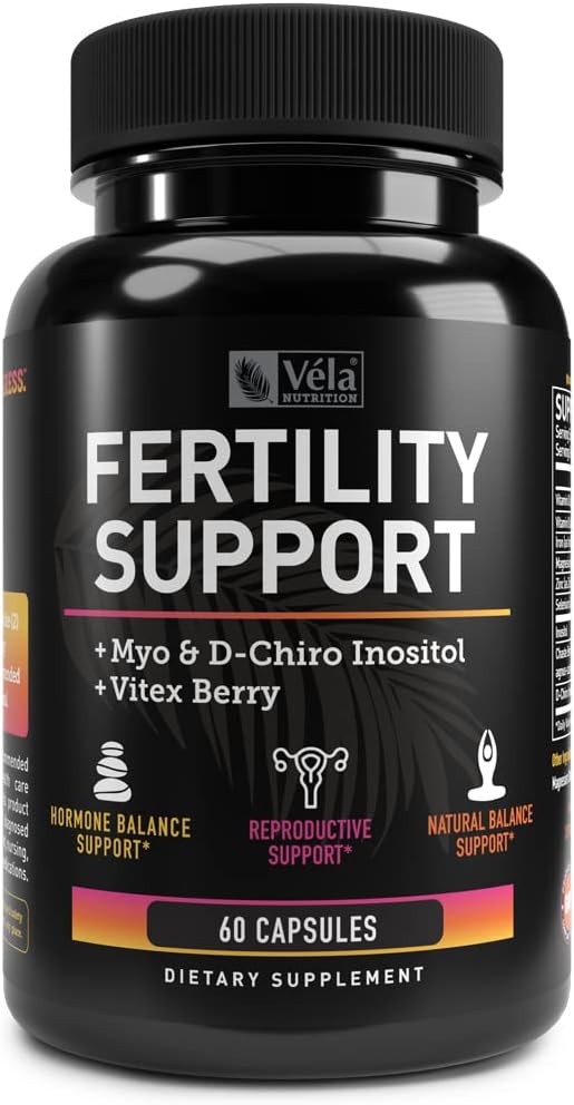 ベラの豊饒サポートサプリメント | + Myo & D-Chiro Inositol + Vitex Berry | 生殖力サポート、ホルモン・オワリアンサポートコンプレックス | 60カプセル | 3rd Party Tested, Non-GMO