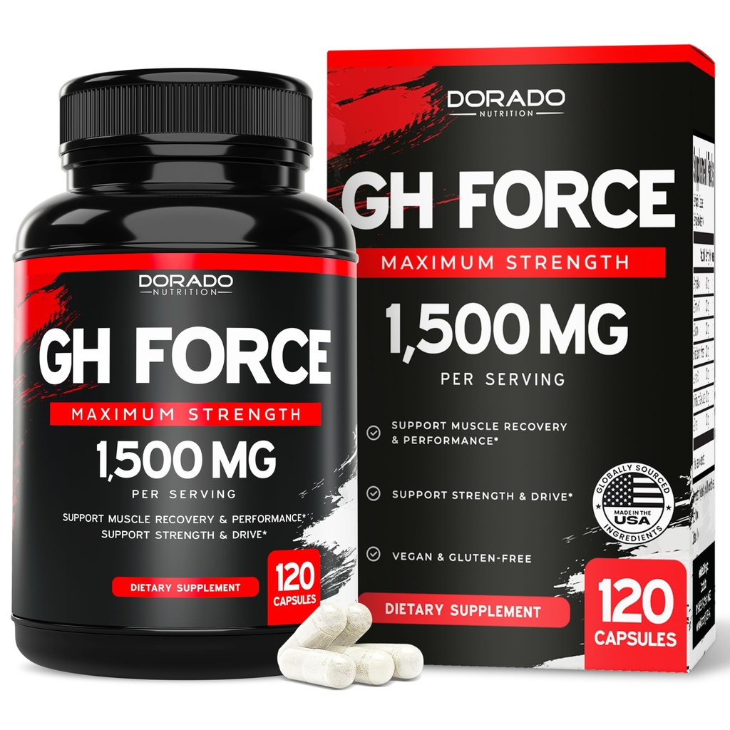 男性と女性のための HGH のサプリメント (120 カウント) 1500 mg サポート 筋肉の成長 & 人間の成長ホルモンの健康なレベル - 男性のための健康な筋肉 & 回復を促進する ポストのトレーニング サプリメント - 米国製
