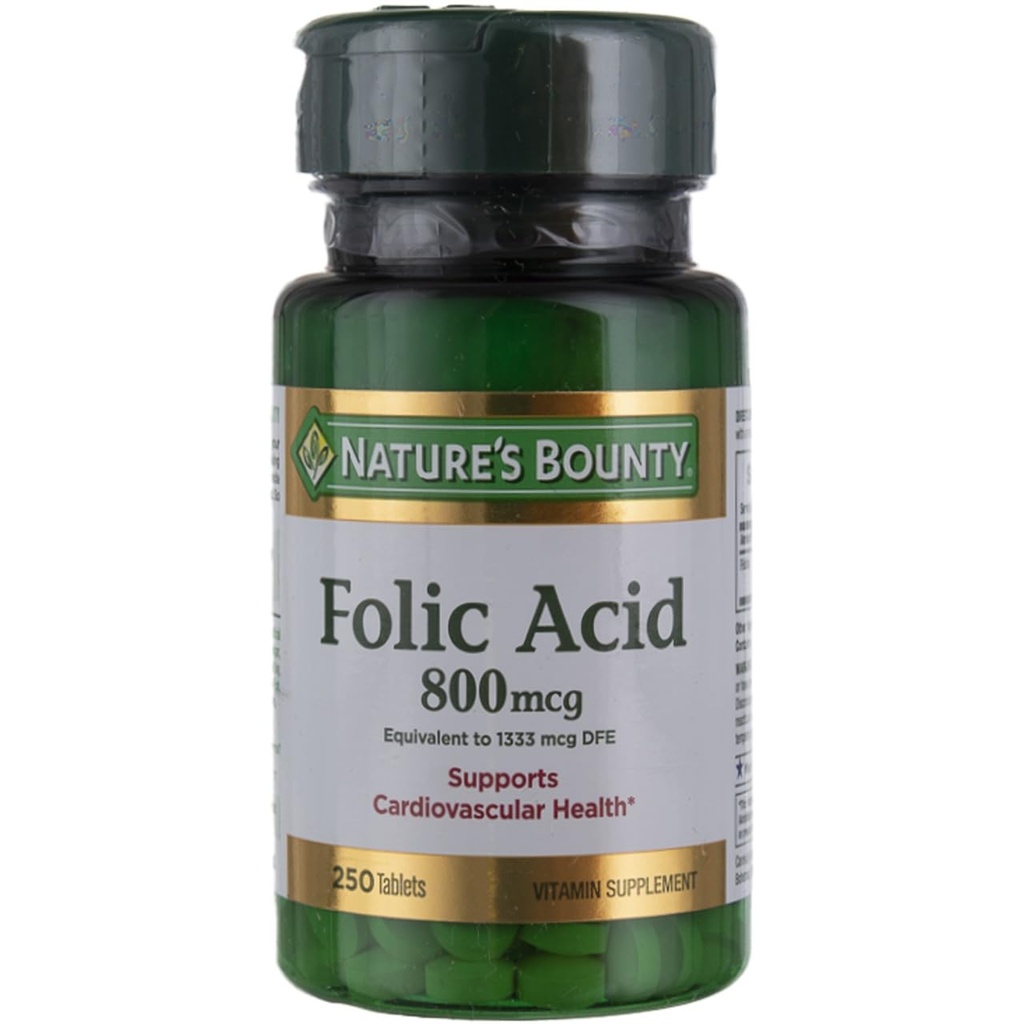 Nature's Bounty Folicの酸の補足、Cardiovascularの健康、800mcg、多、味無し、750の計算、3のパックを支えて下さい