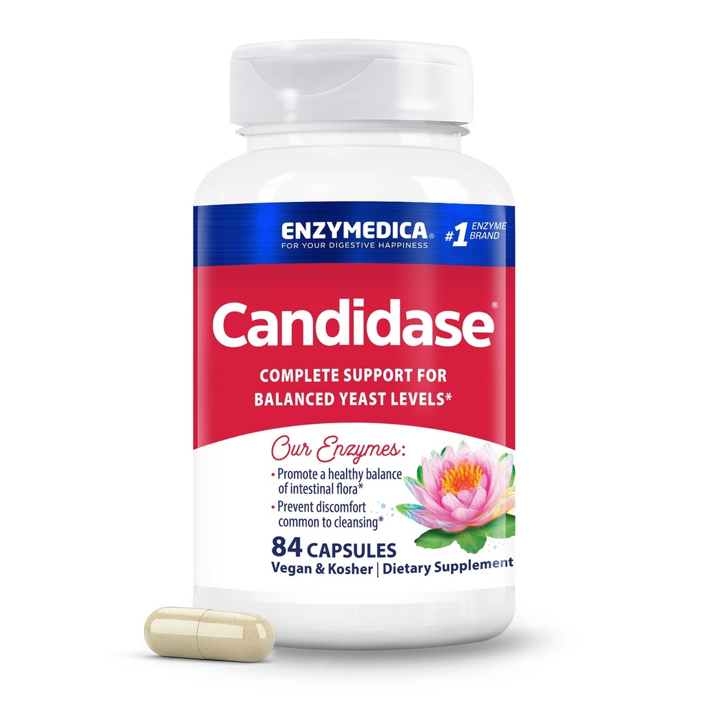 Enzymedica, Candidase, Gentle Cleansing サポートのための消化酵素, Gut Health & Digestion, 84 カウント