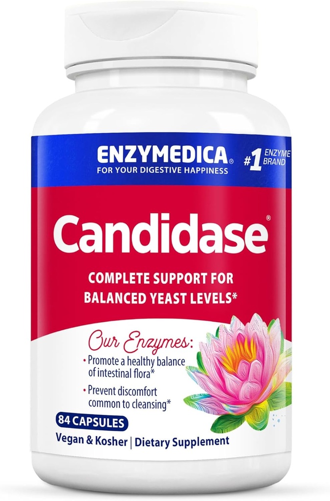 Enzymedica, Candidase, Gentle Cleansing サポートのための消化酵素, Gut Health & Digestion, 84 カウント
