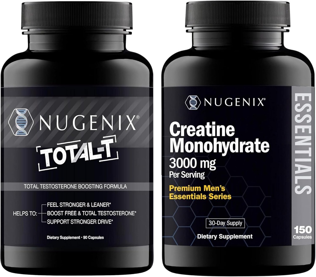 Nugenix エッセンシャル クレアチン Monohydrate と 合計 T テストステロン ブースター 男性用