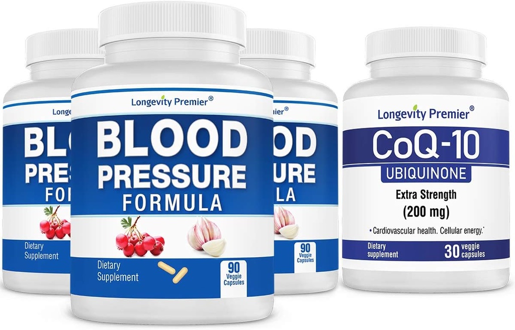 [BP Value Pack] Longevity Blood Pressure Formula 90 caps x 3 Bottles with 1 Free Bottle of CoQ10 [30 caps]