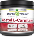 Amazing Formulas Acetyl L-Carnitine 100 Grams (3.5 Oz) Powder Supplement | 100 Servings | Non-GMO | Gluten Free | Made in USA