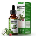 Graviola Soursop ビタミン C、D3、B6、5000mg Soursop のフルーツ及び葉のエキス + 免疫サポート消化器の健康の酸化防止ブーストのための 10 のビターの植物-非 GMO ビーガン 2 Fl Oz