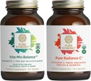 PURE SYNERGY 女子マルチビタミン, ストレス, エネルギー エッセンシャル バンドル | 適応性のある食品全般 | 天然ビタミン C 免疫と皮膚のサプリメント | ヴィーガン, GMO, 有機成分