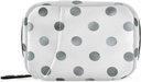 Naanle Silver White Polka Dot Pill Box 7 Day Case Bag Travel Organizer with Zipper Portable Weekly Compact Size for Vitamin Supplement Holder A Dots Grey 4.6 x 3.14 x 1.88 Inch