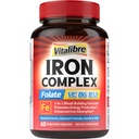 女性のための鉄のサプリメント & 男性, ビタミンCと, B6, B12 & 鉄欠乏のために Folate, 血液ビル & エネルギー サポート, 胃のフレンドリー, より良い吸収, 非GMO, グルテンなし, 60 ビーガンキャップ
