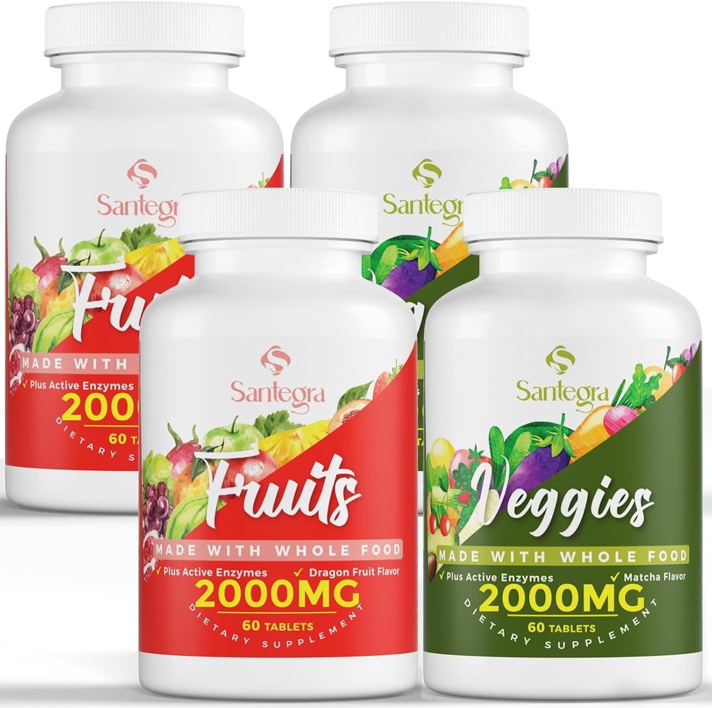 2000 MG フルーツと野菜のサプリメント, 自然バランス 35 + フルーツや野菜, 100% 全食品スーパーフード フルーツと野菜のサプリメント, エネルギー バランス, 砂糖なし, ビーガン, 240 錠