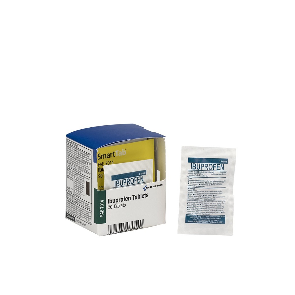 ファースト・エイドだけSmartComplianceはIbuprofenを、Packetごとの2錠、箱ごとの10のパケット補充します