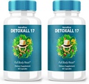 (2パック) DetoxAll 17, DetoxAll 17 フルボディリセット, DetoxAll17 全体的な健康とウェルネスのための栄養補助食品, ブーストエネルギーに最大強度オールナチュラルピル, Detoxオール 17 レビュー (120 カプセル)