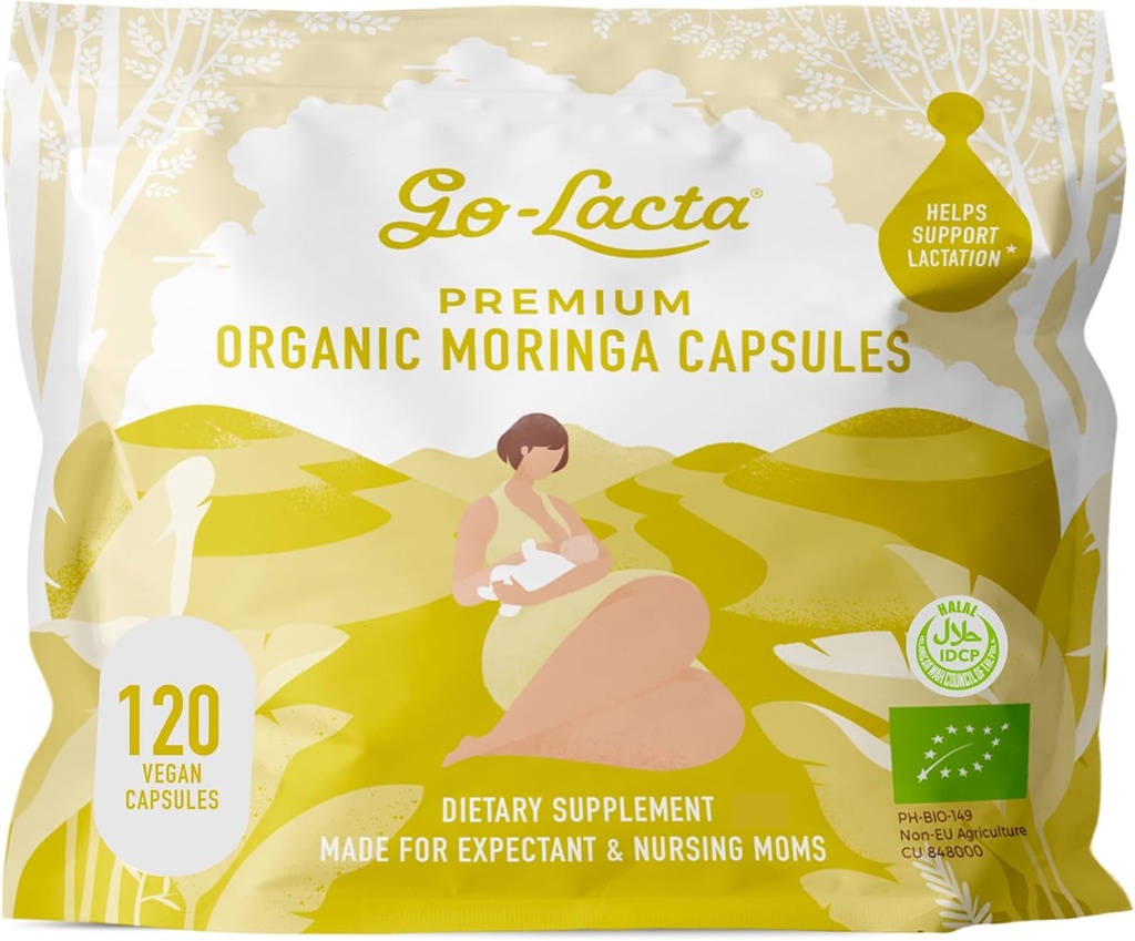 Go-Lacta® 100%の有機モリンガは母乳育児のためのカプセル、120のカプセルをカプセルに入れます