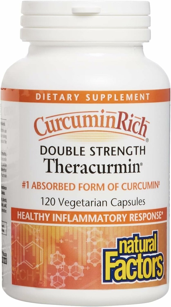自然な要因 CurcuminRich の二重強さの Theracurmin - Curcumin の酸化防止サポート補足-食事療法の補足の援助筋肉及び- 120 のベジタリアンのカプセル(120 のサービング)