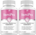 FemiProサプリメント - プロバイオティックFemi Proの丸薬、FemiPro 24時間サポートマイクロバイオオムプロバイオティクス尿制御健康、Femie Proのレビュー(2パック - 120カプセル)