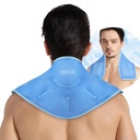 REVIXの首のアイスパックの覆い–首および肩のための再使用可能な熱い冷たいゲルのパック、柔らかいプラシ天のライニングが付いている大きい適用範囲が広い設計、ポスト ワークアウトの回復、疲労及び弛緩のための頚部ゲルのアイス ラップの理想