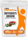 BulkSupplements.com Butcher's Broom Extract Powder - Butchers Broom、Herbal Supplement - ビーガン&グルテンフリー、500mg/サービング、1kg(2.2ポンド)(1パック)