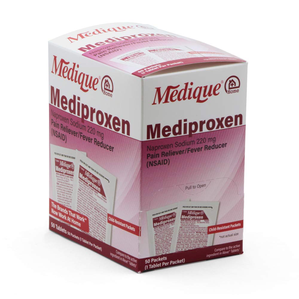 Medique @ ホーム Mediproxen 比較 活性成分 へ Aleve 50 x 1 (耐圧包装), 白 (73750)