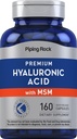 パイピングロックヒアルロン酸サプリメント | 100mg | 160カプセル | MSM for Women and Men | Non-GMO、グルテンフリー