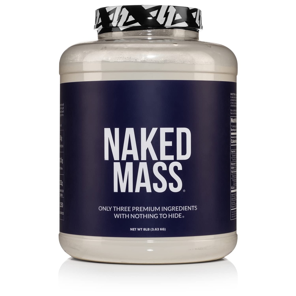NAKEDの固まり-自然な重量のゲインダーの蛋白質の粉- 8 LBのバルク、GMOは放します、グルテンフリー及び大豆は放します。人工的な原料無し-サービングごとの1,250カロリー