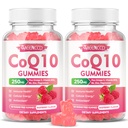 砂糖なしのCoQ10グミー250mg、コエンザイムQ10はオメガ3、ビタミンB6及び亜鉛、細胞エネルギー及び酸化防止サポートのための高い吸収CoQ10の補足、ラズベリー味、ビーガン120Ctsを補います